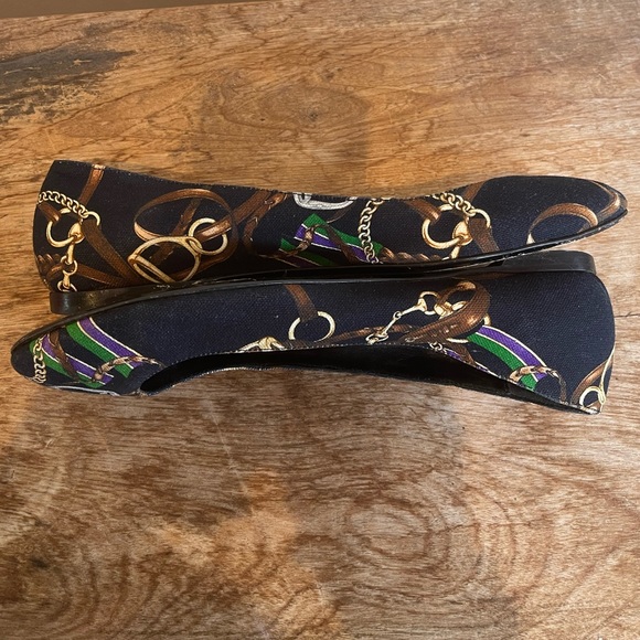RALPH LAUREN COLLECTION Purple Label Black Equestrian Horse Bit Flats 9B ITALY!! - Picture 12 of 12